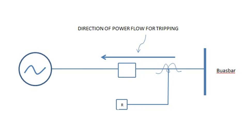 Reverse power protection relay